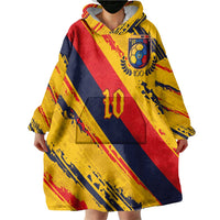 Custom Ecuador Football Wearable Blanket Hoodie La Tricolor-100th Anniversary - Wonder Print Shop