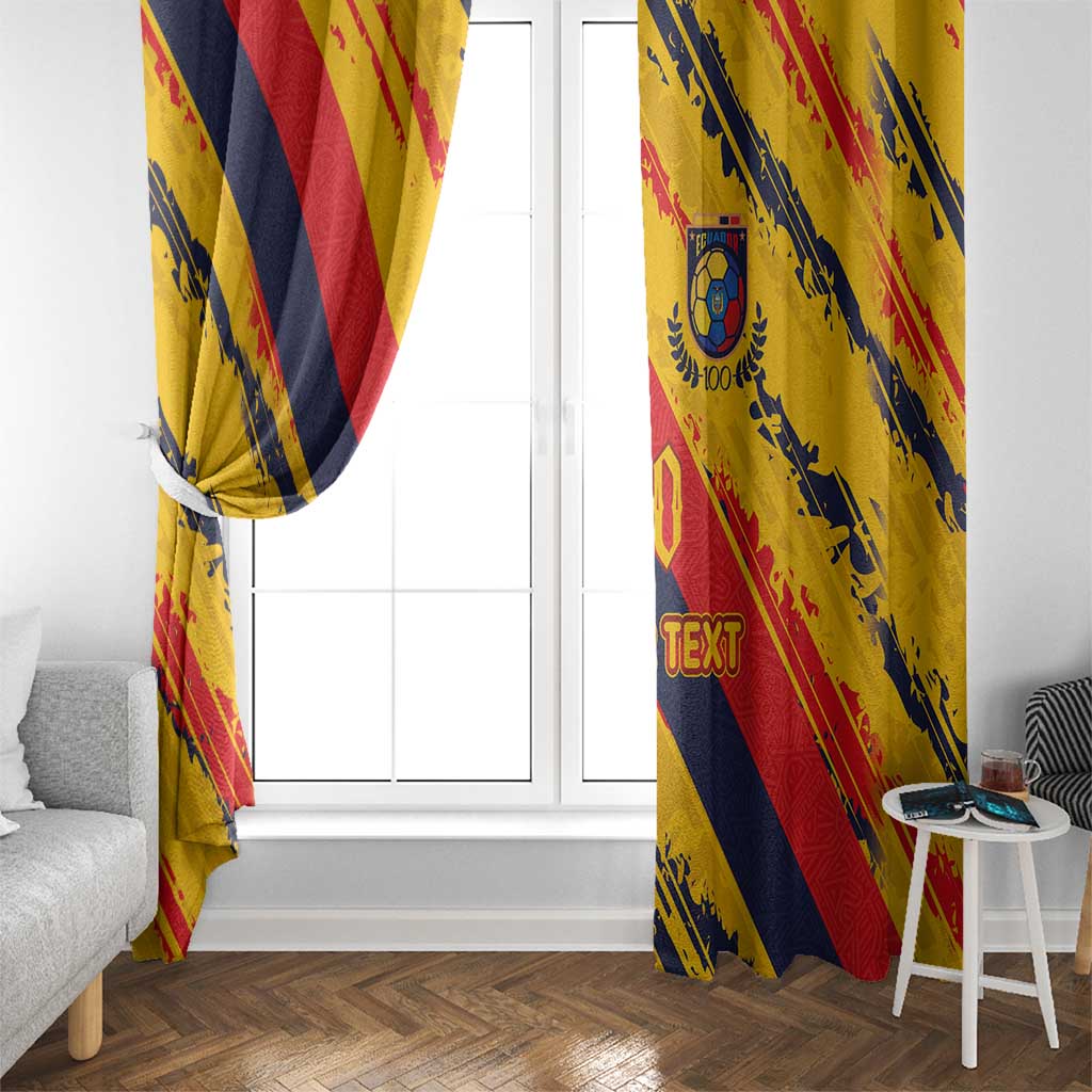 Custom Ecuador Football Window Curtain La Tricolor-100th Anniversary - Wonder Print Shop