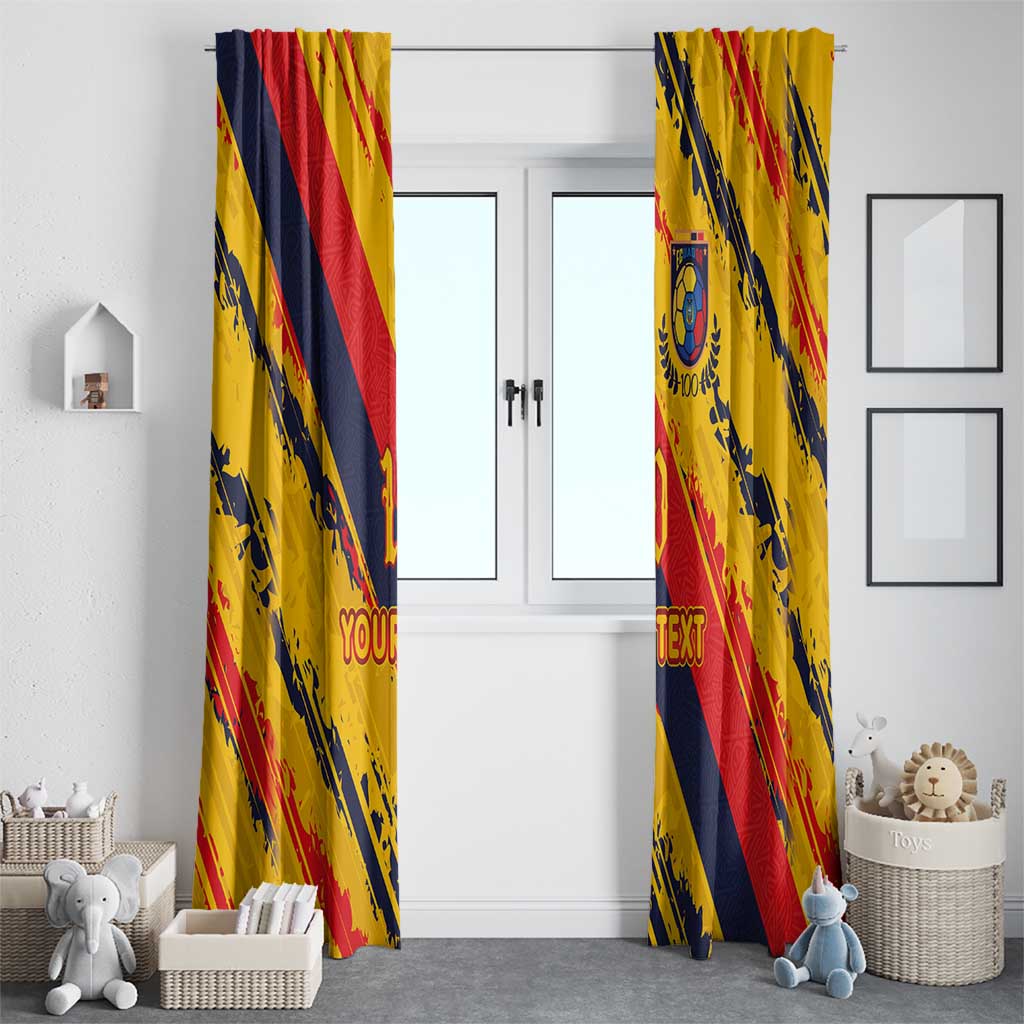 Custom Ecuador Football Window Curtain La Tricolor-100th Anniversary - Wonder Print Shop