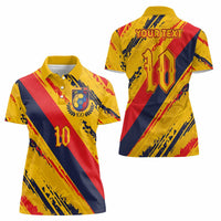 Custom Ecuador Football Women Polo Shirt La Tricolor-100th Anniversary - Wonder Print Shop