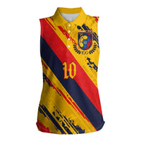 Custom Ecuador Football Women Sleeveless Polo Shirt La Tricolor-100th Anniversary - Wonder Print Shop