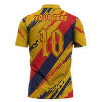 Custom Ecuador Football Zipper Polo Shirt La Tricolor-100th Anniversary - Wonder Print Shop