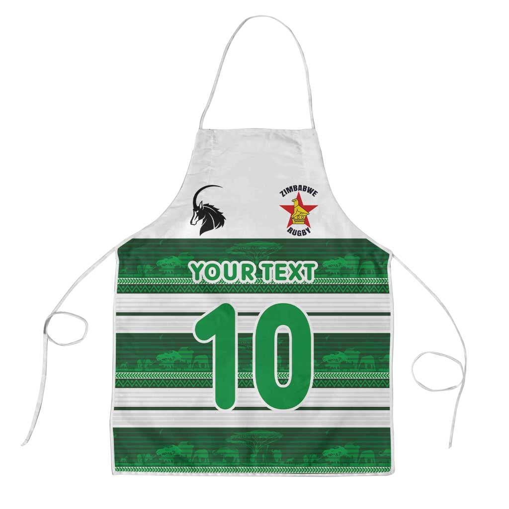 Custom Zimbabwe Rugby Apron African Heritage Stripes Style - Wonder Print Shop