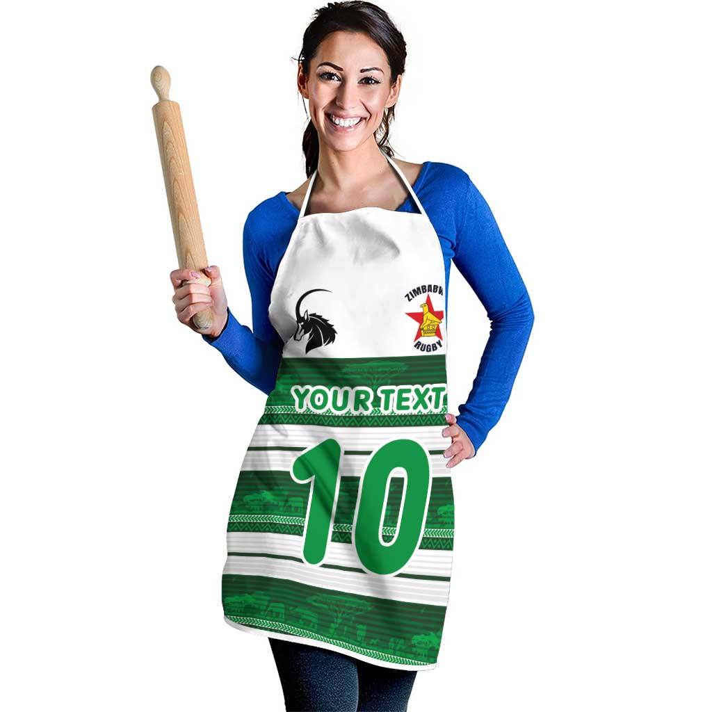 Custom Zimbabwe Rugby Apron African Heritage Stripes Style - Wonder Print Shop