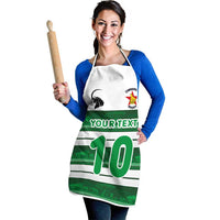 Custom Zimbabwe Rugby Apron African Heritage Stripes Style - Wonder Print Shop