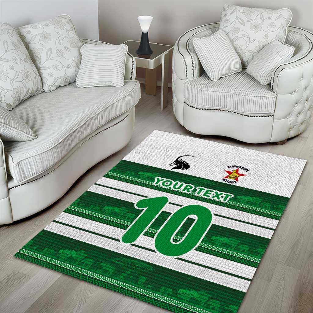 Custom Zimbabwe Rugby Area Rug African Heritage Stripes Style - Wonder Print Shop