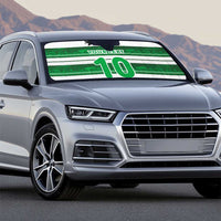 Custom Zimbabwe Rugby Auto Sun Shade African Heritage Stripes Style - Wonder Print Shop