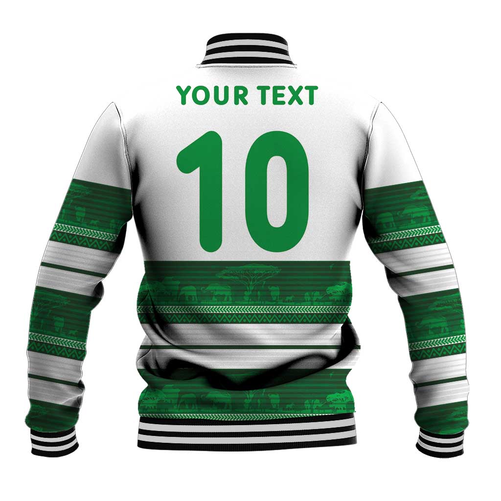 Custom Zimbabwe Rugby Baseball Jacket African Heritage Stripes Style - Wonder Print Shop