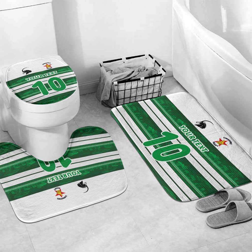 Custom Zimbabwe Rugby Bathroom Set African Heritage Stripes Style - Wonder Print Shop