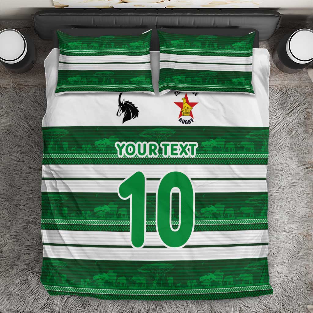 Custom Zimbabwe Rugby Bedding Set African Heritage Stripes Style - Wonder Print Shop