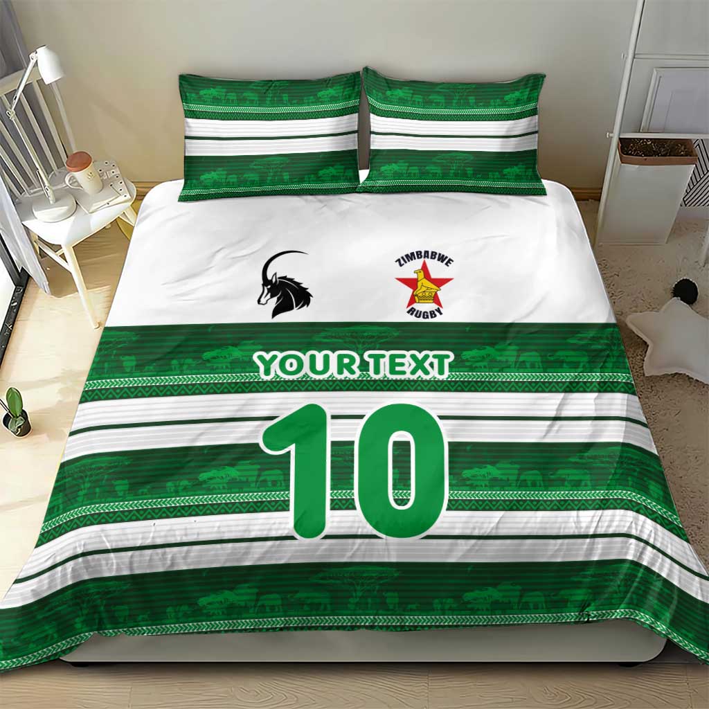 Custom Zimbabwe Rugby Bedding Set African Heritage Stripes Style - Wonder Print Shop