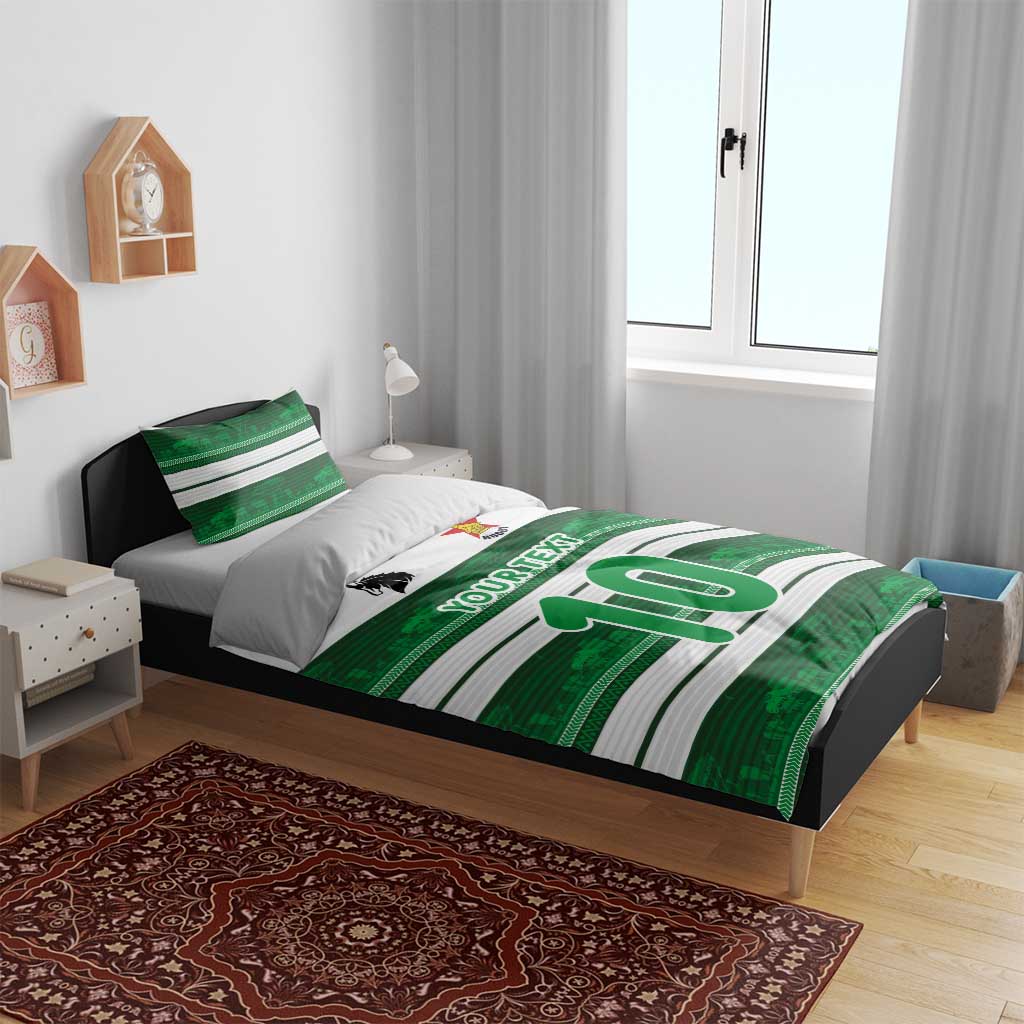 Custom Zimbabwe Rugby Bedding Set African Heritage Stripes Style - Wonder Print Shop