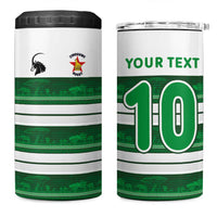 Custom Zimbabwe Rugby 4 in 1 Can Cooler Tumbler African Heritage Stripes Style - Wonder Print Shop