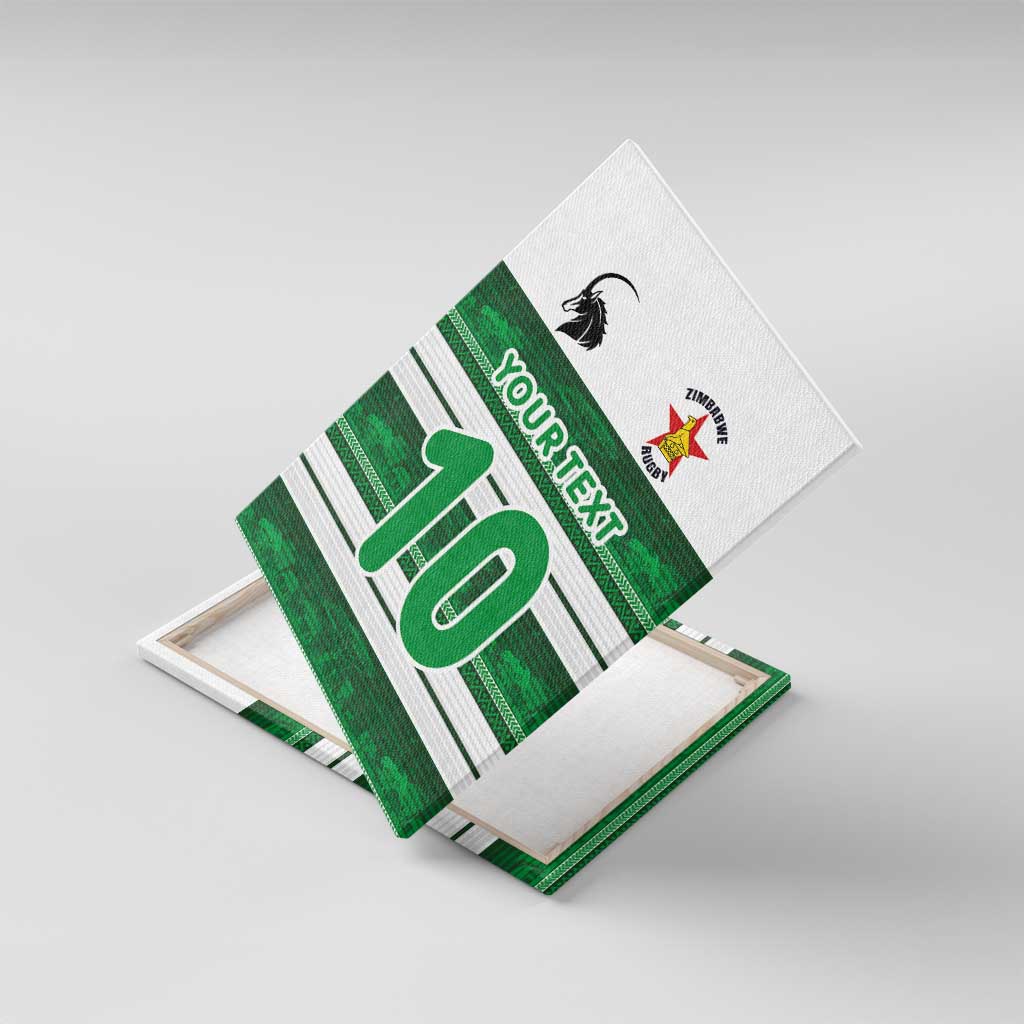 Custom Zimbabwe Rugby Canvas Wall Art African Heritage Stripes Style - Wonder Print Shop