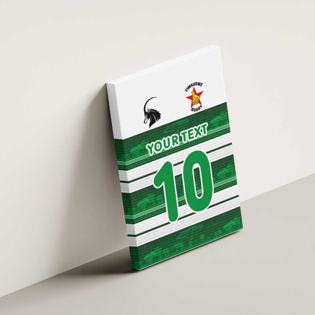 Custom Zimbabwe Rugby Canvas Wall Art African Heritage Stripes Style - Wonder Print Shop