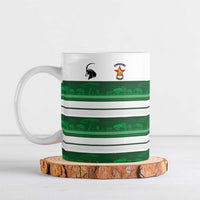 Custom Zimbabwe Rugby Ceramic Mug African Heritage Stripes Style - Wonder Print Shop