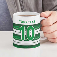 Custom Zimbabwe Rugby Ceramic Mug African Heritage Stripes Style - Wonder Print Shop