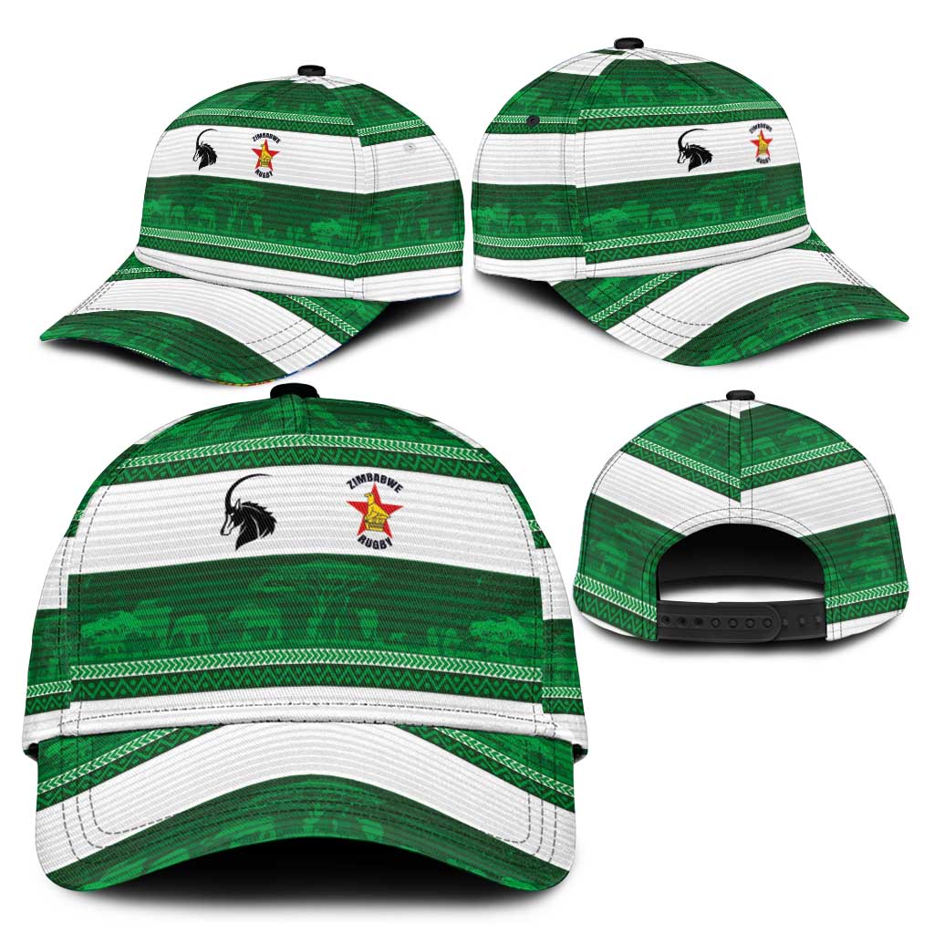 Zimbabwe Rugby Classic Cap African Heritage Stripes Style - Wonder Print Shop