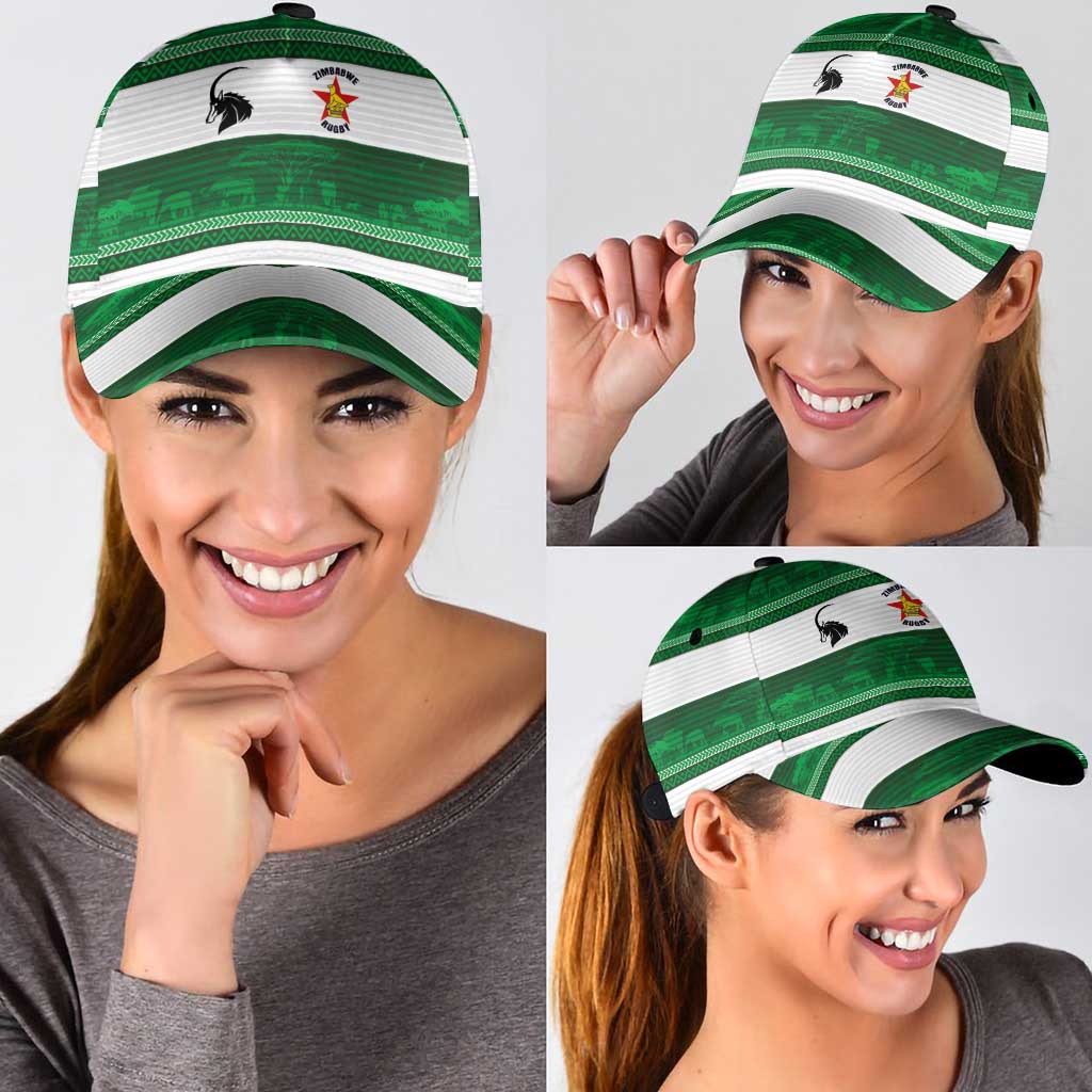 Zimbabwe Rugby Classic Cap African Heritage Stripes Style - Wonder Print Shop