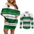 Custom Zimbabwe Rugby Couples Matching Off Shoulder Short Dress and Long Sleeve Button Shirt African Heritage Stripes Style - Wonder Print Shop
