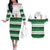 Custom Zimbabwe Rugby Couples Matching Off The Shoulder Long Sleeve Dress and Hawaiian Shirt African Heritage Stripes Style - Wonder Print Shop