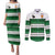 Custom Zimbabwe Rugby Couples Matching Puletasi and Long Sleeve Button Shirt African Heritage Stripes Style - Wonder Print Shop