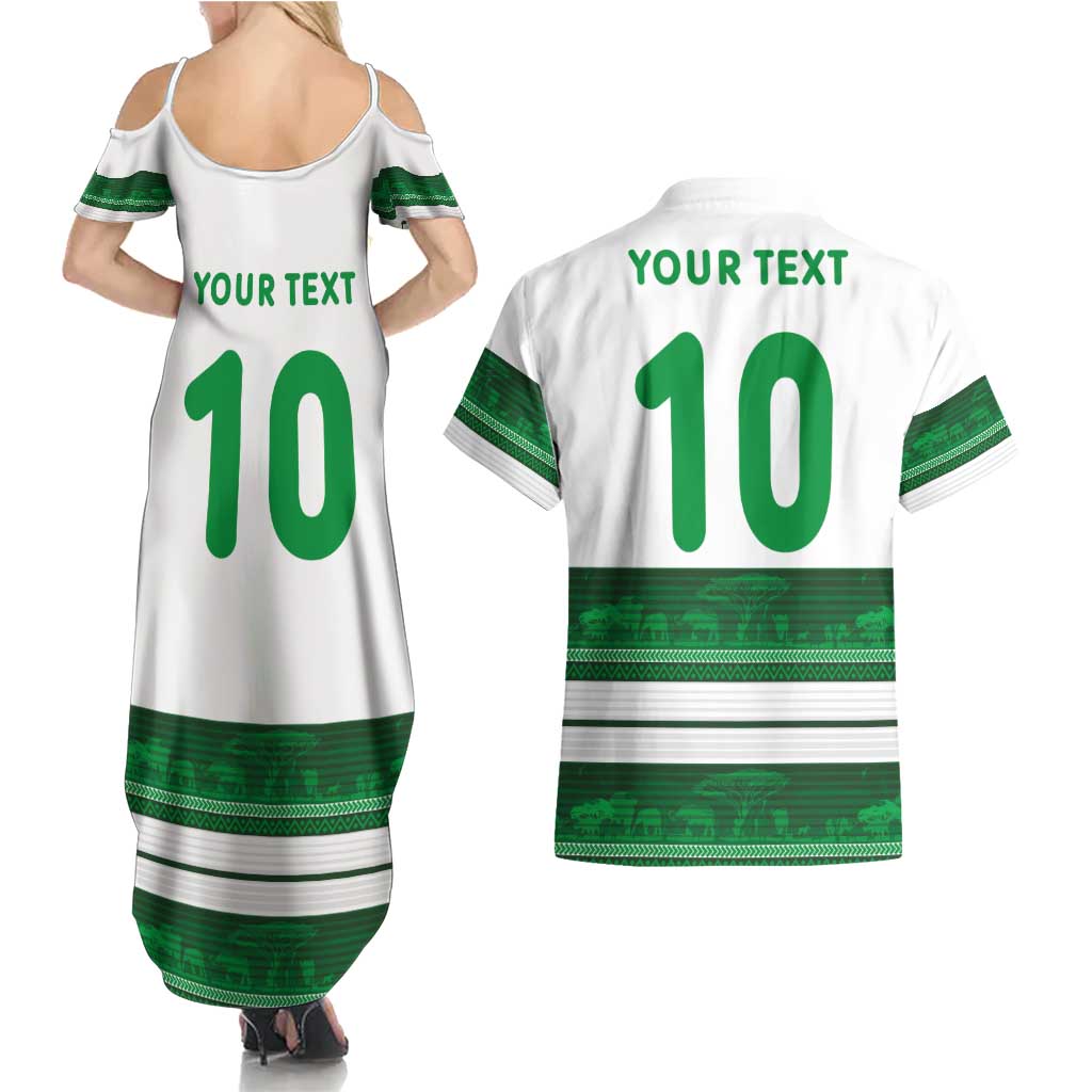 Custom Zimbabwe Rugby Couples Matching Summer Maxi Dress and Hawaiian Shirt African Heritage Stripes Style - Wonder Print Shop