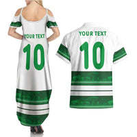 Custom Zimbabwe Rugby Couples Matching Summer Maxi Dress and Hawaiian Shirt African Heritage Stripes Style - Wonder Print Shop