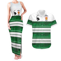 Custom Zimbabwe Rugby Couples Matching Tank Maxi Dress and Hawaiian Shirt African Heritage Stripes Style - Wonder Print Shop