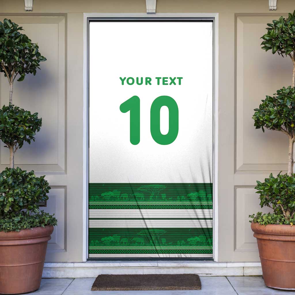 Custom Zimbabwe Rugby Door Cover African Heritage Stripes Style - Wonder Print Shop