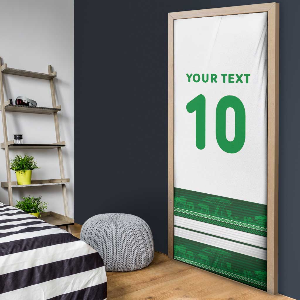 Custom Zimbabwe Rugby Door Cover African Heritage Stripes Style - Wonder Print Shop