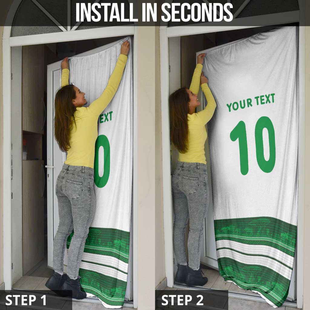 Custom Zimbabwe Rugby Door Cover African Heritage Stripes Style - Wonder Print Shop