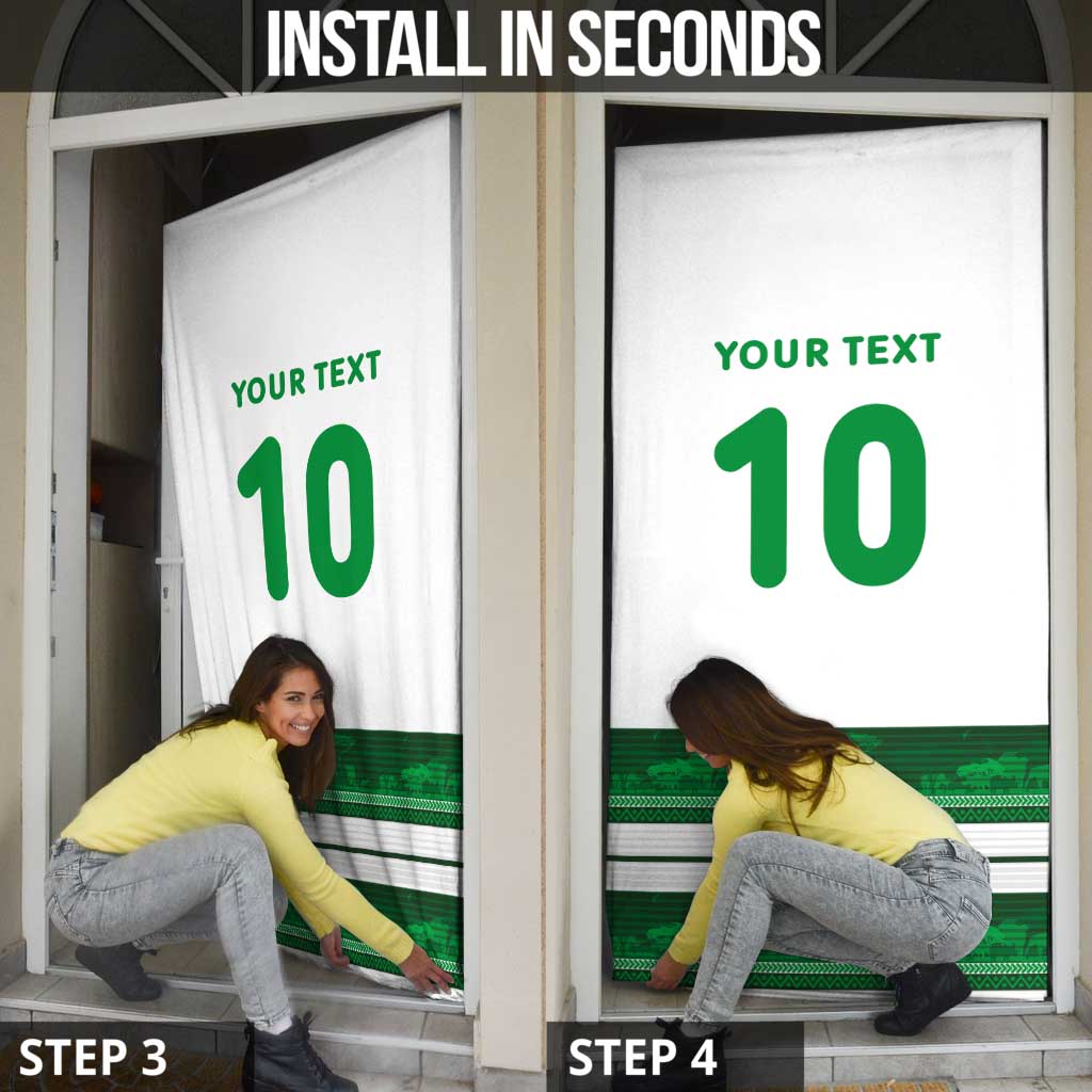 Custom Zimbabwe Rugby Door Cover African Heritage Stripes Style - Wonder Print Shop