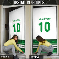 Custom Zimbabwe Rugby Door Cover African Heritage Stripes Style - Wonder Print Shop