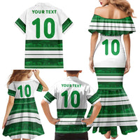 Custom Zimbabwe Rugby Family Matching Mermaid Dress and Hawaiian Shirt African Heritage Stripes Style - Wonder Print Shop