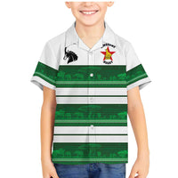 Custom Zimbabwe Rugby Family Matching Mermaid Dress and Hawaiian Shirt African Heritage Stripes Style - Wonder Print Shop