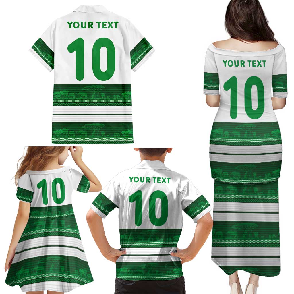Custom Zimbabwe Rugby Family Matching Puletasi and Hawaiian Shirt African Heritage Stripes Style - Wonder Print Shop