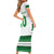 Custom Zimbabwe Rugby Family Matching Short Sleeve Bodycon Dress and Hawaiian Shirt African Heritage Stripes Style - Wonder Print Shop