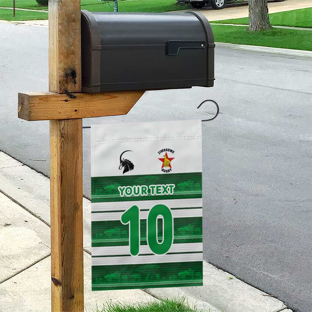 Custom Zimbabwe Rugby Garden Flag African Heritage Stripes Style - Wonder Print Shop