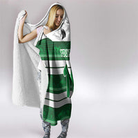 Custom Zimbabwe Rugby Hooded Blanket African Heritage Stripes Style - Wonder Print Shop