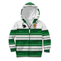 Custom Zimbabwe Rugby Kid Hoodie African Heritage Stripes Style - Wonder Print Shop