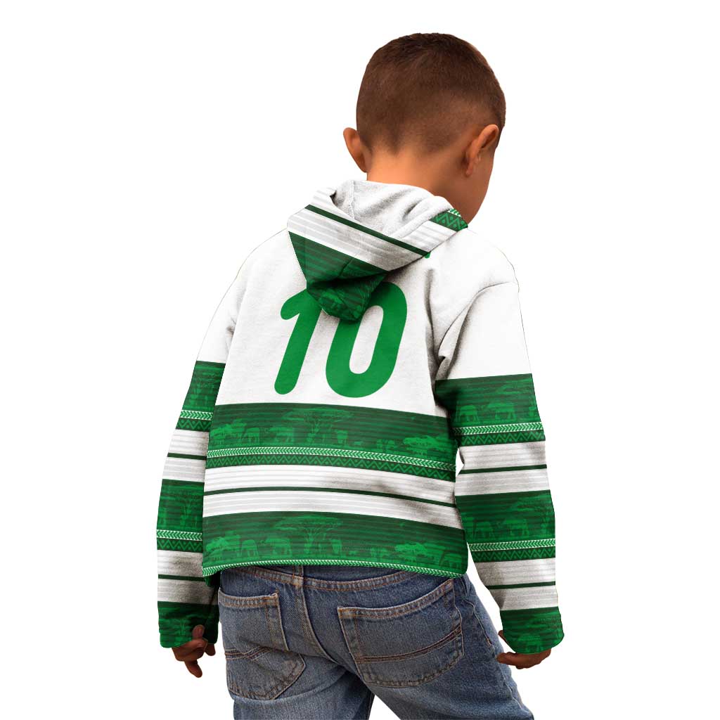 Custom Zimbabwe Rugby Kid Hoodie African Heritage Stripes Style - Wonder Print Shop