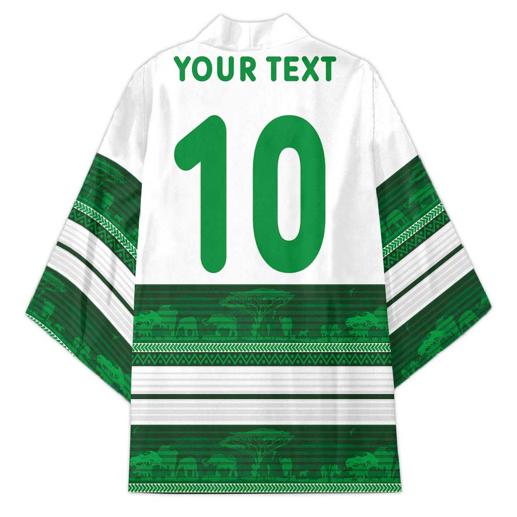 Custom Zimbabwe Rugby Kimono African Heritage Stripes Style - Wonder Print Shop