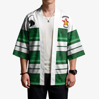 Custom Zimbabwe Rugby Kimono African Heritage Stripes Style - Wonder Print Shop