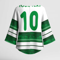 Custom Zimbabwe Rugby Kimono Sleeve Blouse African Heritage Stripes Style - Wonder Print Shop