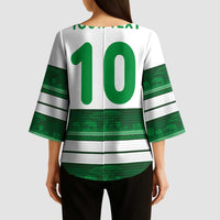 Custom Zimbabwe Rugby Kimono Sleeve Blouse African Heritage Stripes Style - Wonder Print Shop