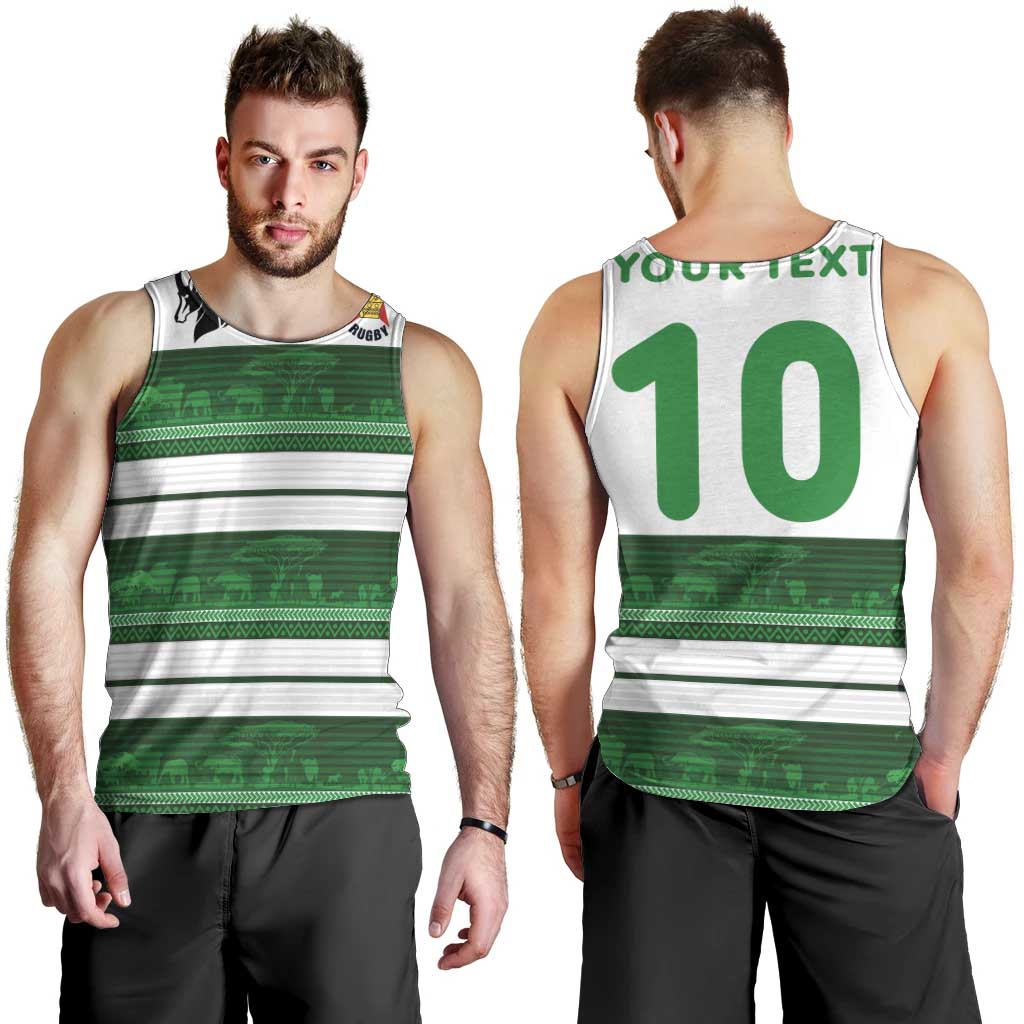Custom Zimbabwe Rugby Men Tank Top African Heritage Stripes Style - Wonder Print Shop