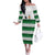 Custom Zimbabwe Rugby Off The Shoulder Long Sleeve Dress African Heritage Stripes Style - Wonder Print Shop