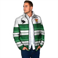 Custom Zimbabwe Rugby Padded Jacket African Heritage Stripes Style - Wonder Print Shop