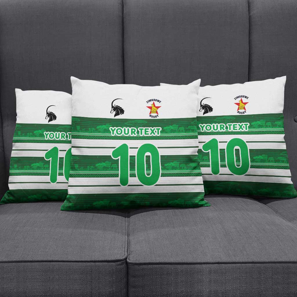 Custom Zimbabwe Rugby Pillow Cover African Heritage Stripes Style - Wonder Print Shop